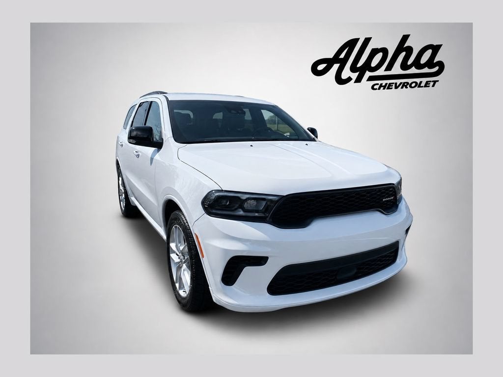2024 Dodge Durango GT Plus in White — front three-quarter view
