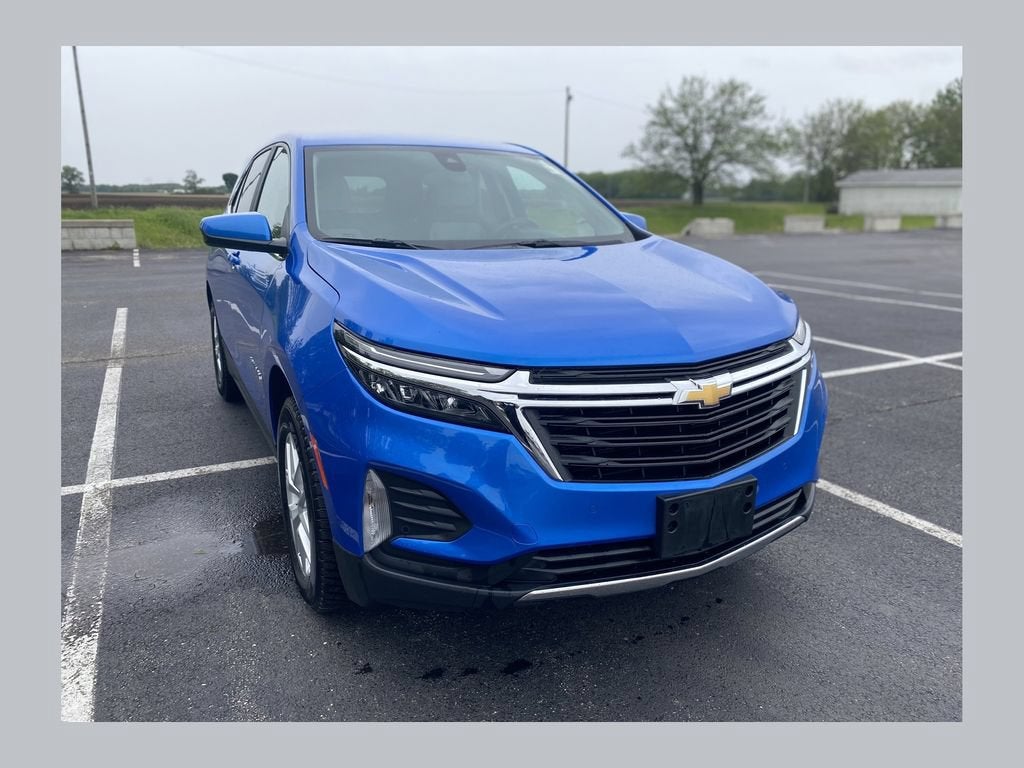 2024 Chevrolet Equinox LT in Riptide Blue Metallic — front three-quarter view